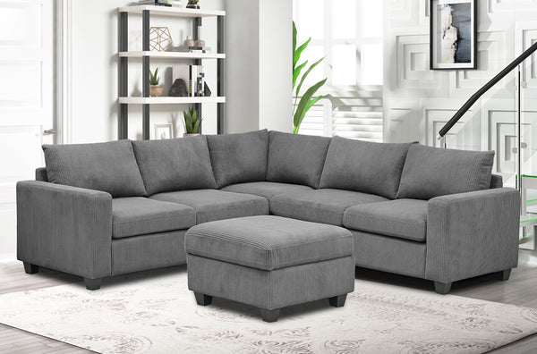 Corner Sectional with Storage Ottoman - T1236