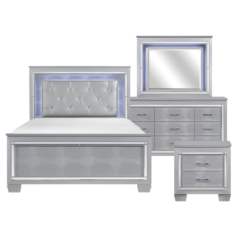 Allura Bedroom Set in Silver