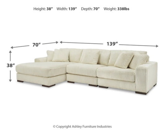 Lindyn 3-Piece Sectional with Ottoman