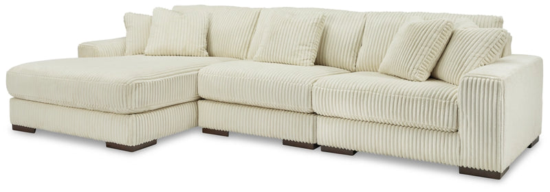 Lindyn 3-Piece Sectional with Chaise in Ivory