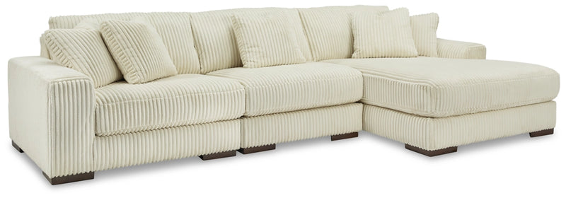 Lindyn 3-Piece Sectional with Chaise in Ivory