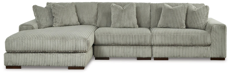 Lindyn 3-Piece Sectional with Chaise in Fog