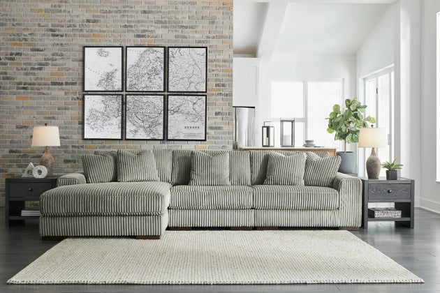 Lindyn 3-Piece Sectional with Chaise in Fog