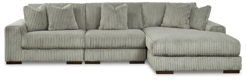 Lindyn 3-Piece Sectional with Chaise in Fog