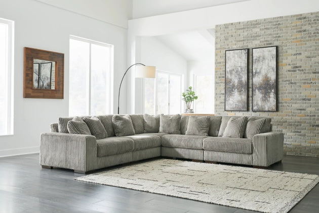 Lindyn 5-Piece Sectional in Fog