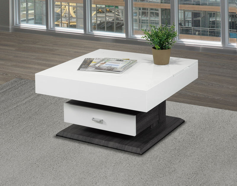 Rotating Lift-top Coffee Table with Storage