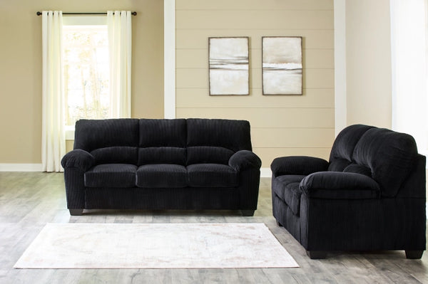 SimpleJoy Sofa, Loveseat and Recliner in Onyx