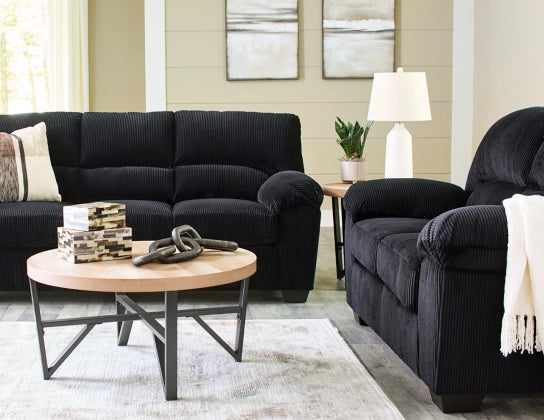 SimpleJoy Sofa, Loveseat and Recliner in Onyx