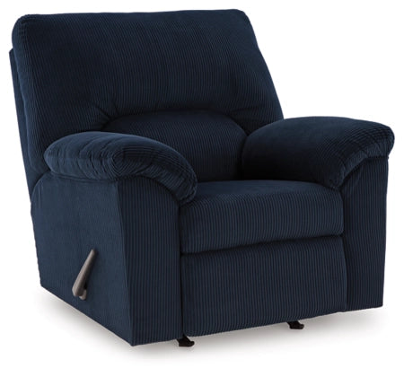 SimpleJoy Sofa, Loveseat and Recliner in Navy