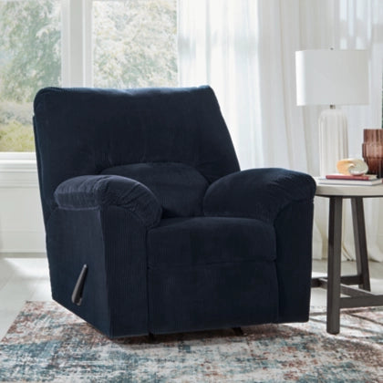 SimpleJoy Sofa, Loveseat and Recliner in Navy