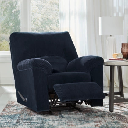 SimpleJoy Sofa, Loveseat and Recliner in Navy