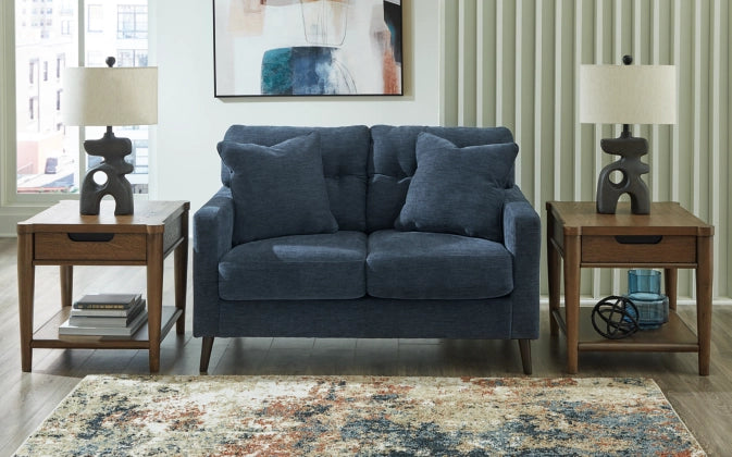 Bixler Sofa, Loveseat and Chair in Navy