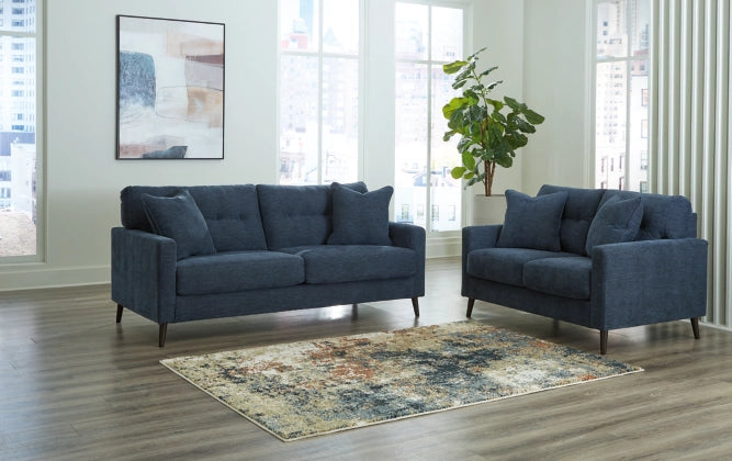 Bixler Sofa, Loveseat and Chair in Navy