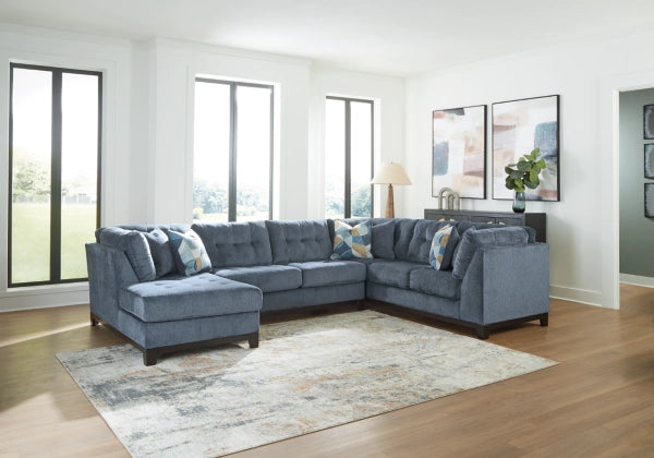 Maxon Place 3-Piece Sectional with Chaise in Navy