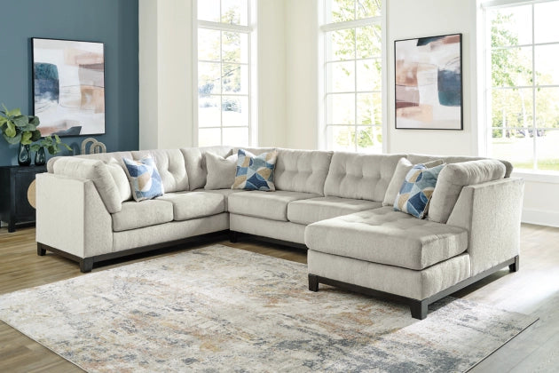 Maxon Place 3-Piece Sectional with Chaise in Stone