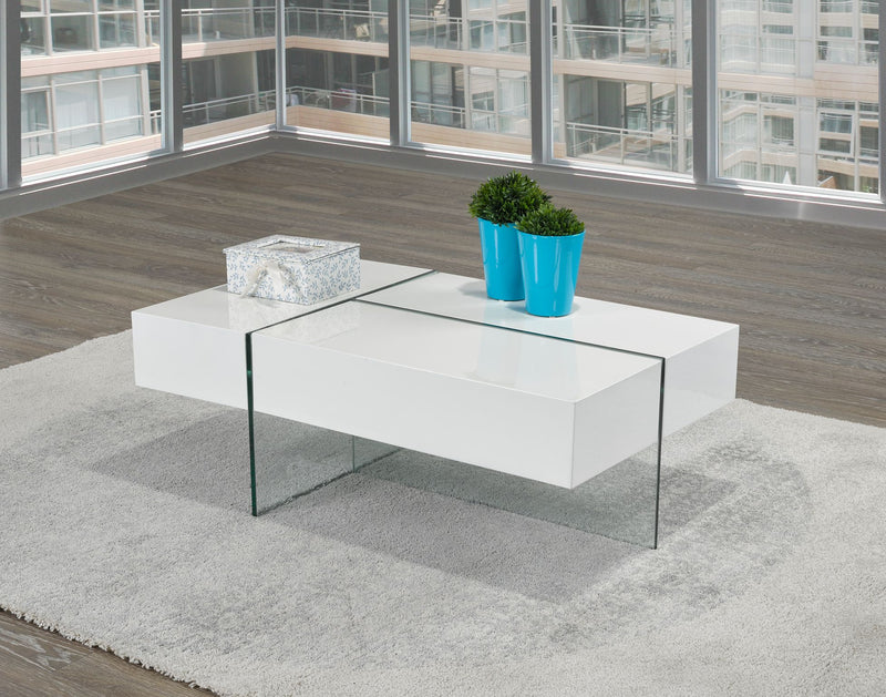 Storage Coffee Table in White