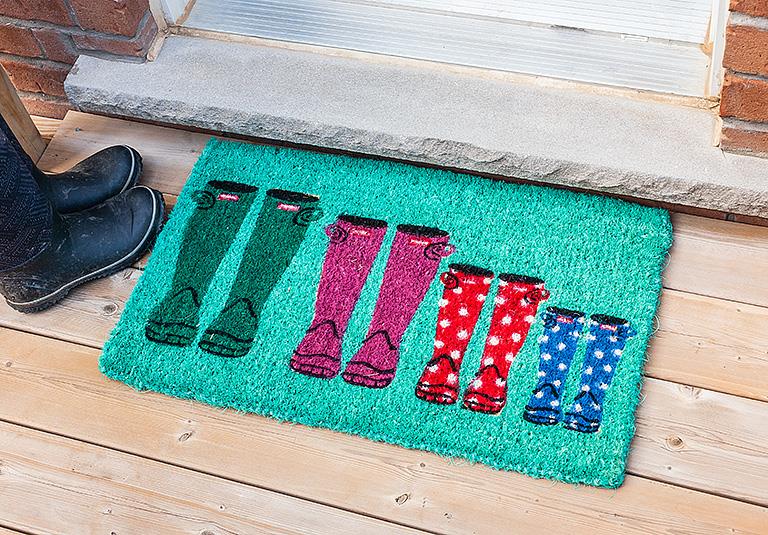 Rubber Boots Doormat - 18" x 30