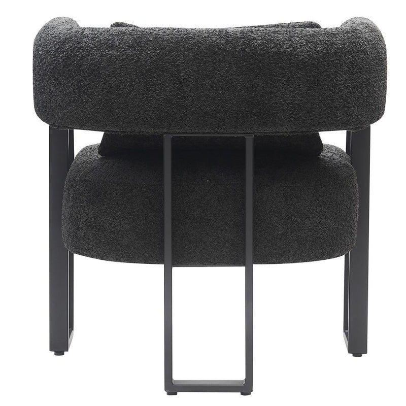 Scarlet Accent Chair in Charcoal Boucle and Black