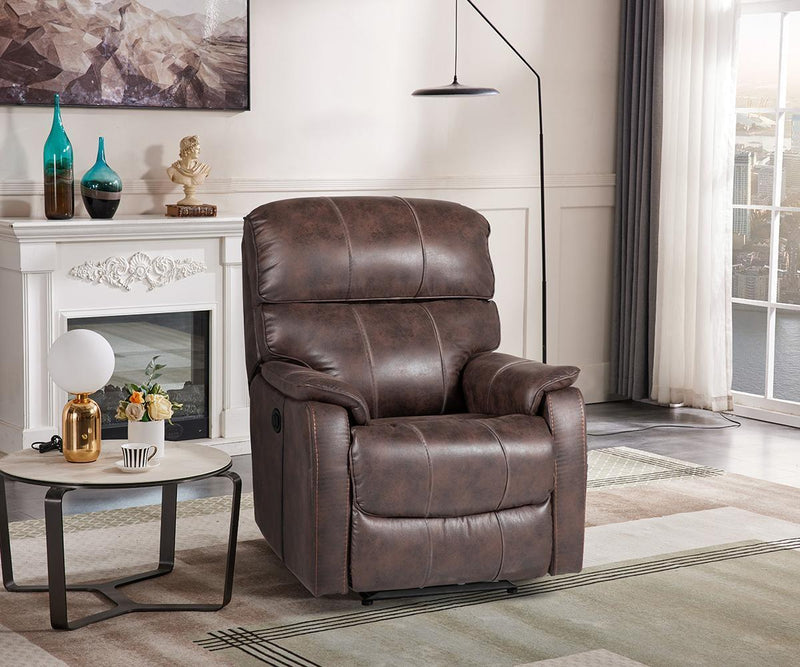 Ayla Power Recliner Chair in Brown