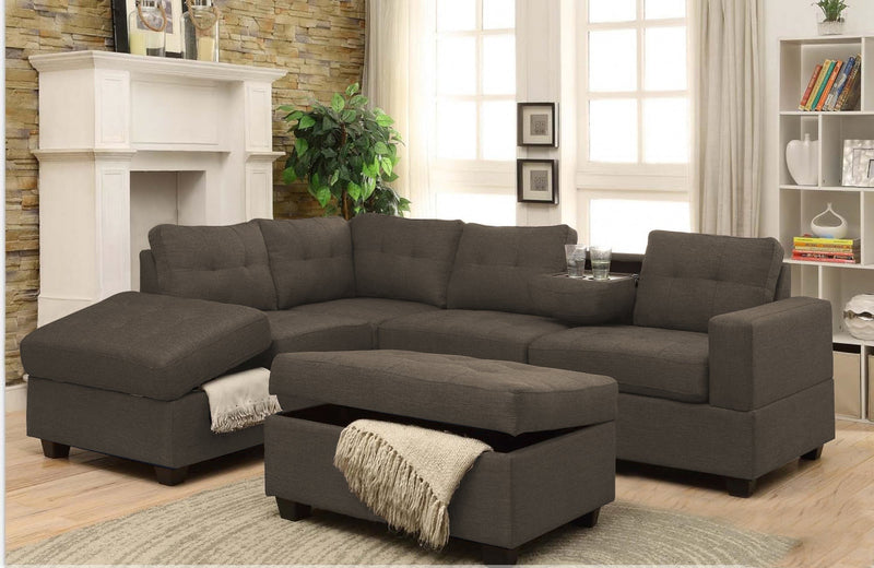 Madrid Sectional with Storage Ottoman