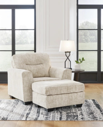 Lonoke Sofa, Loveseat, Chair and Ottoman in Parchment