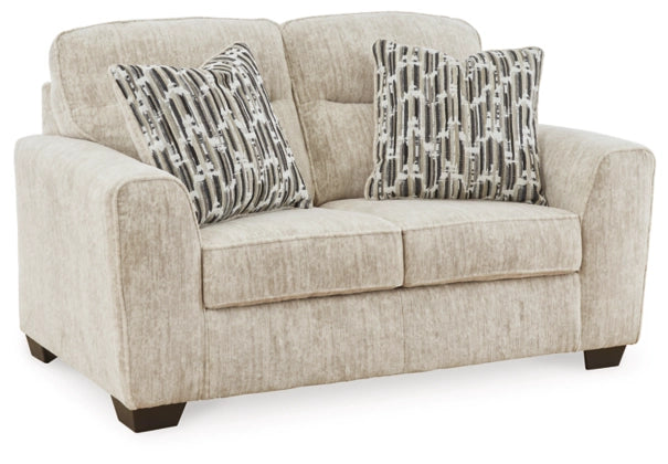 Lonoke Sofa, Loveseat, Chair and Ottoman in Parchment