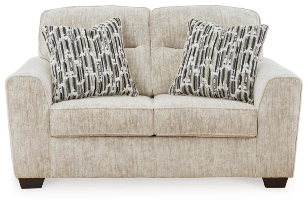 Lonoke Sofa, Loveseat, Chair and Ottoman in Parchment