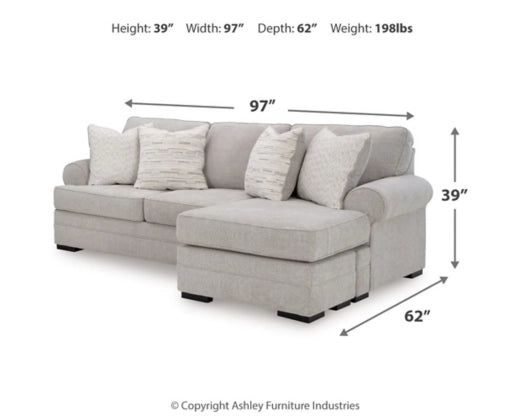 Eastonbridge Sofa Chaise, Chair, and Ottoman