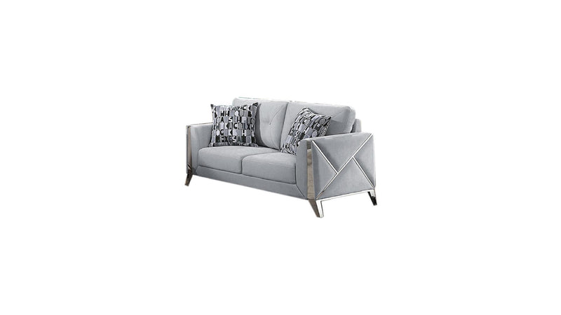 Diana 3pc Sofa Set in Silver