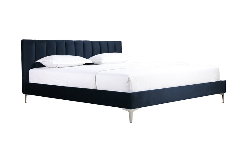 Melina Platform Bed in Navy