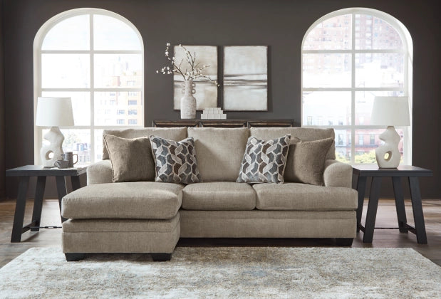 Stonemeade Sofa Chaise, Chair, and Ottoman in Taupe