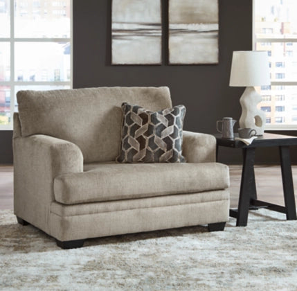 Stonemeade Sofa Chaise, Chair, and Ottoman in Taupe