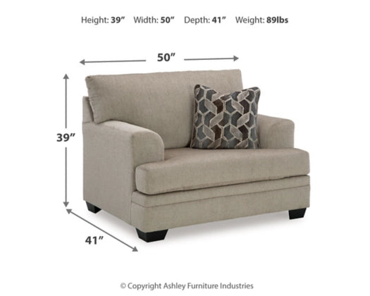 Stonemeade Sofa, Loveseat, Chair and Ottoman in Taupe