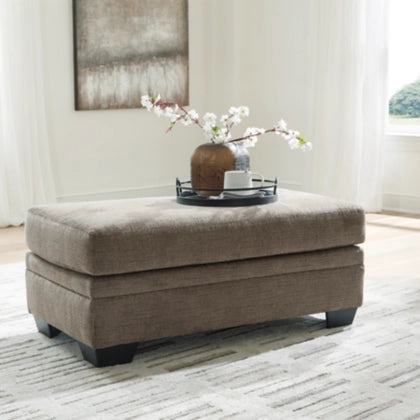 Stonemeade Sofa Chaise, Chair, and Ottoman in Nutmeg