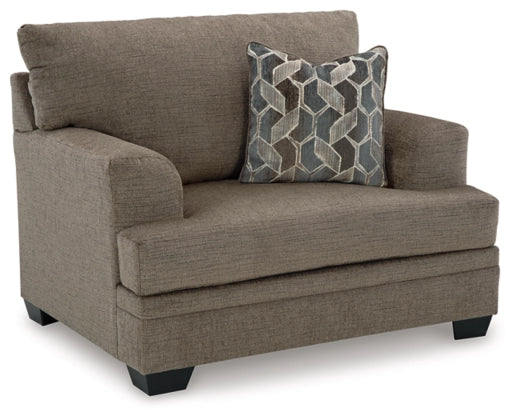 Stonemeade Sofa Chaise, Chair, and Ottoman in Nutmeg