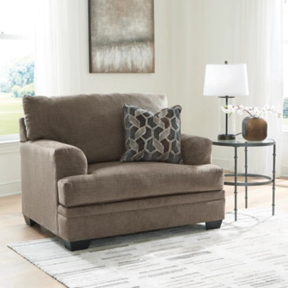 Stonemeade Sofa Chaise, Chair, and Ottoman in Nutmeg