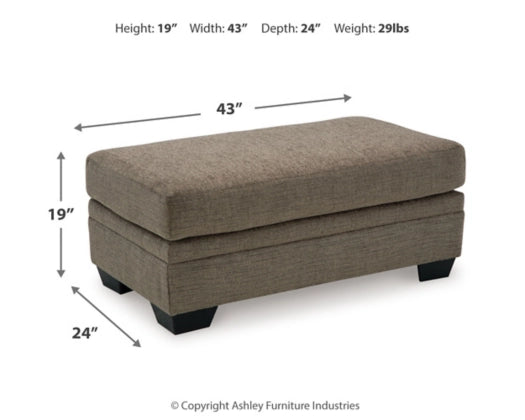 Stonemeade Sofa Chaise, Chair, and Ottoman in Nutmeg