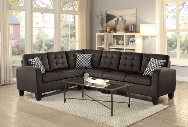 Sinclair Reversible Sectional in Chocolate