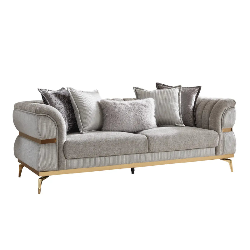 Juno 3-Piece Sofa Set in Grey