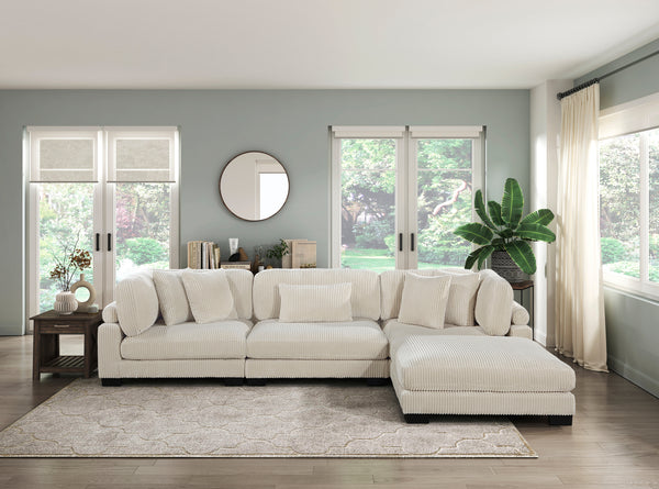 Traverse Modular Sofa + Ottoman in Beige