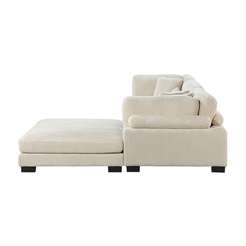 Traverse Modular Sofa + Ottoman in Beige