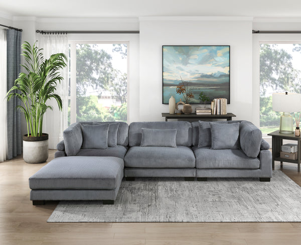 Traverse Modular Sofa + Ottoman in Grey