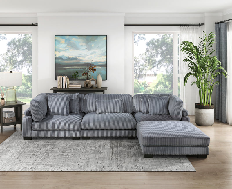 Traverse Modular Sofa + Ottoman in Grey