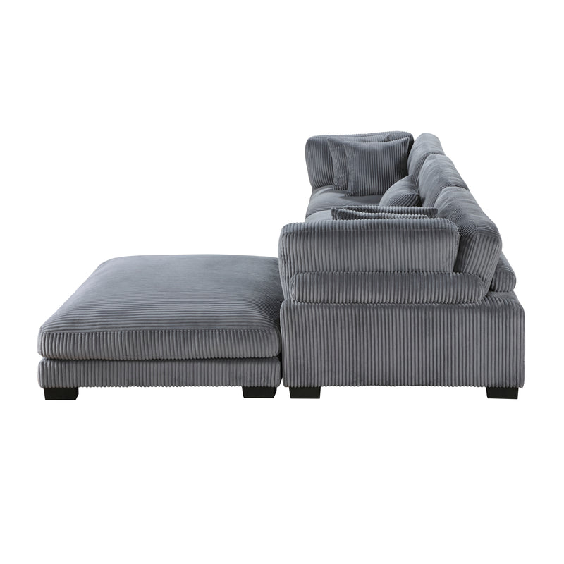 Traverse Modular Sofa + Ottoman in Grey