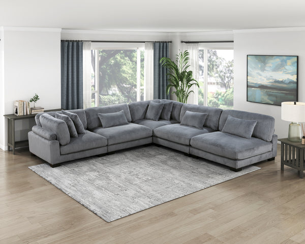 Traverse 5pc Modular Sectional in Grey