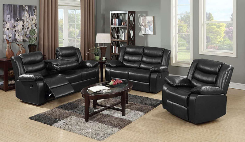 Rivaldo 3pc Manual Recliner Set in Black