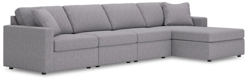 Modmax 4-Piece Sectional with Chaise in Granite