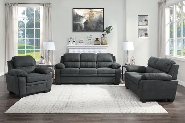 Holleman 3pc Sofa Set in Grey
