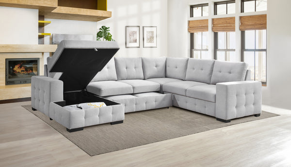 Geneva Sleeper Sectional with Storage