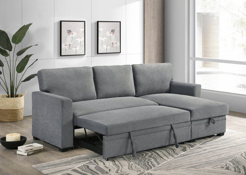 Ariadne Sleeper Sectional in Grey